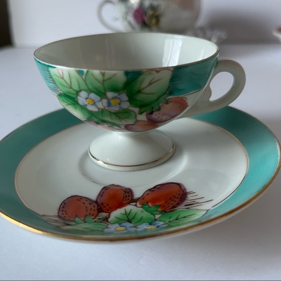 Vintage Espresso Teacup Matching Saucer - Picture 9 of 9